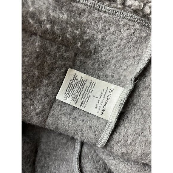 Outerknown Woodland Sherpa Coat Snap Pockets Oversized Gray Medium  0620 - Picture 6 of 6